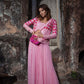 Netr - Rose Pink Jacket Paired With Bralette And Lehenga