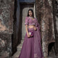 Kane - Mauve Lehenga Blouse and Dupatta Set