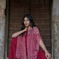 Shurkh - Red Top Pant and Jacket Set of Three