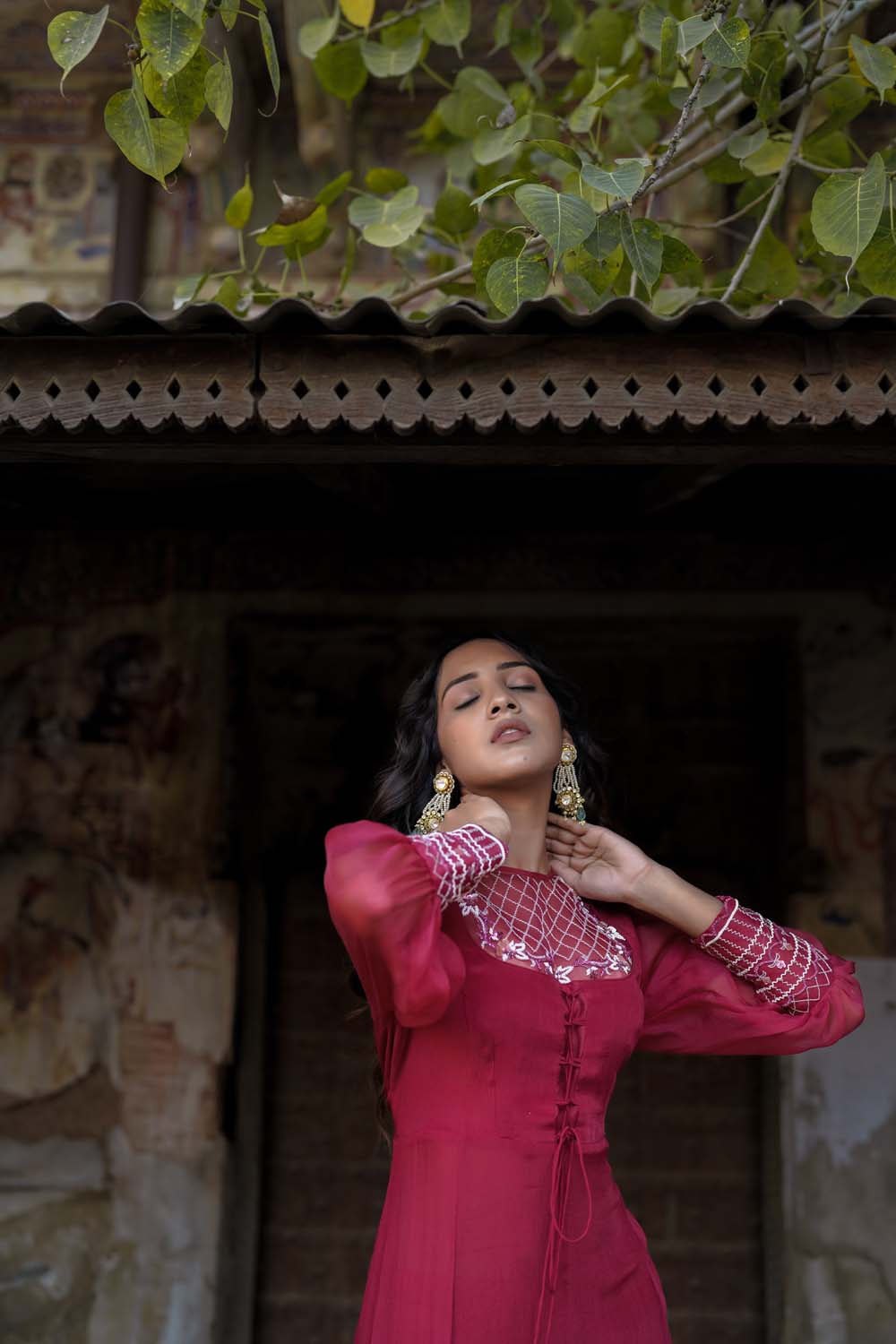 Rusi - Red Anarkali Suit