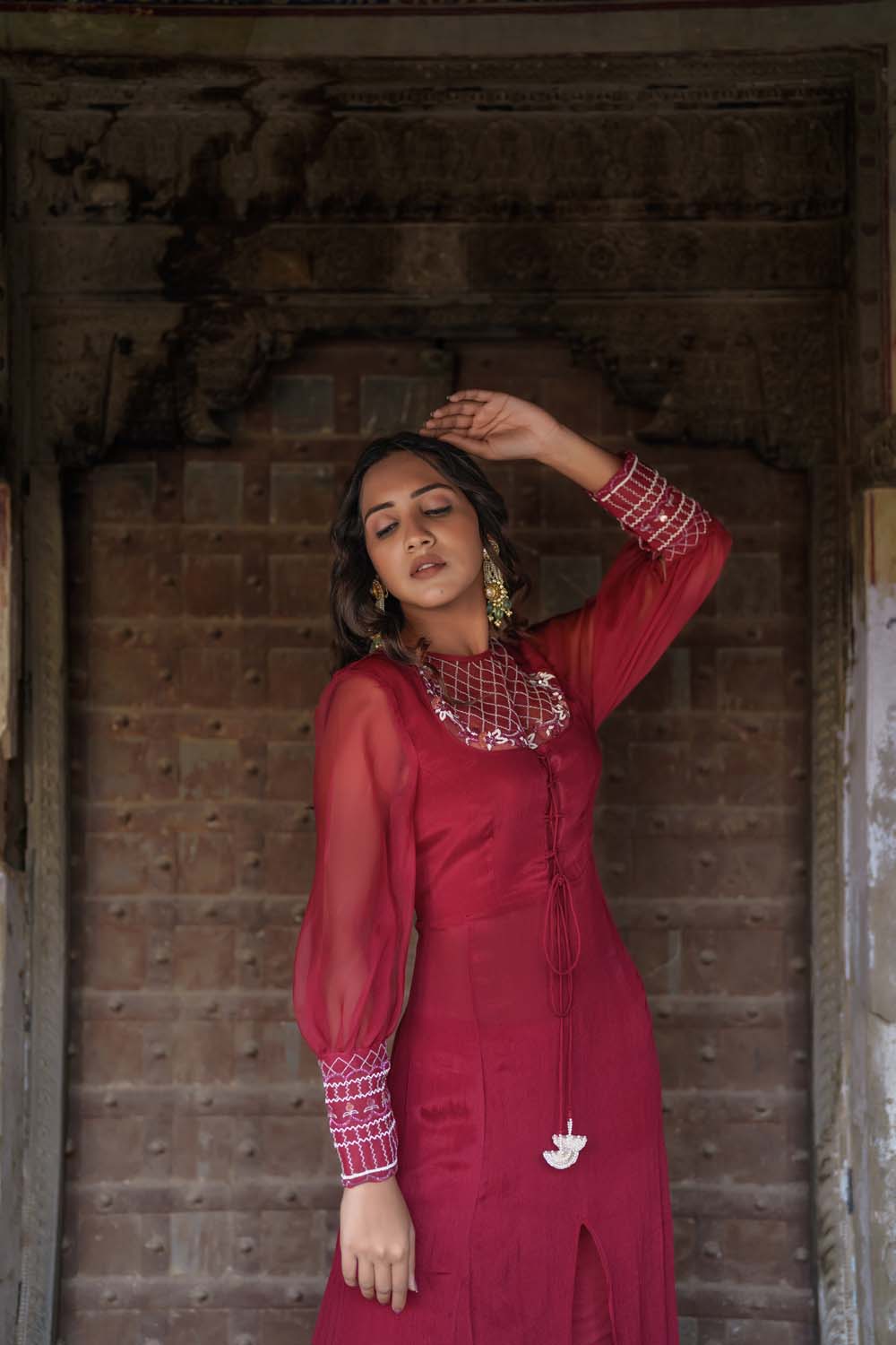 Rusi - Red Anarkali Suit