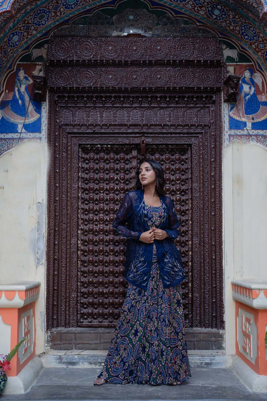 Neel -Blue Garara Set