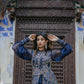 Aakashi - Blue Organza Puffy Sleeves Anarkali Suit for Women