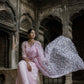 Gulab - Babypink Organza Saree with Bralette Blouse