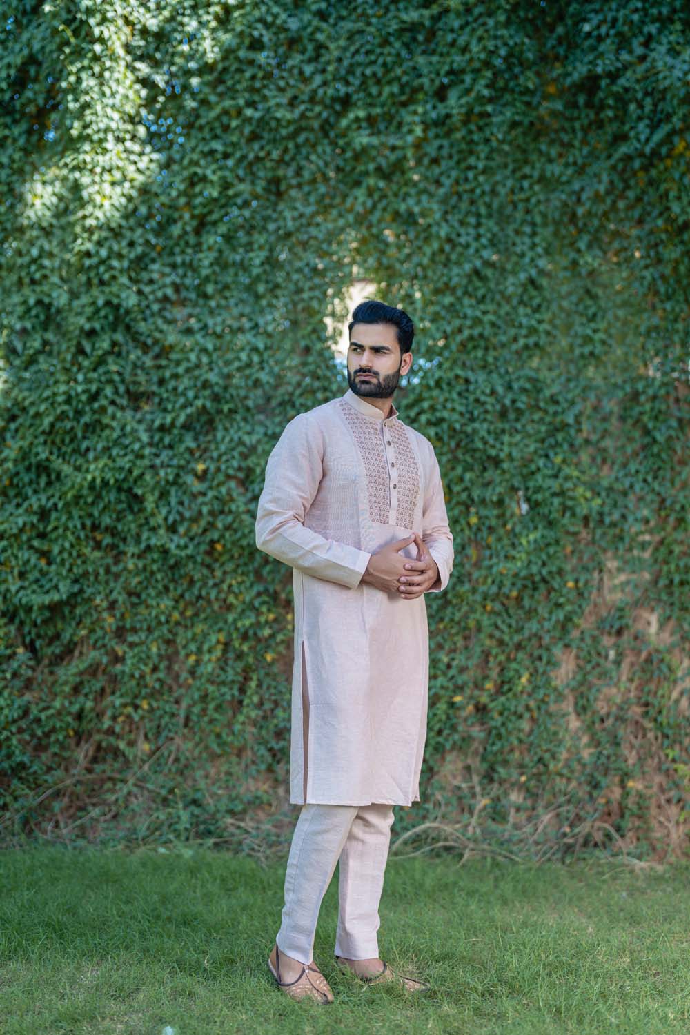 Najir - Rose Gold Kurta With Pant Set