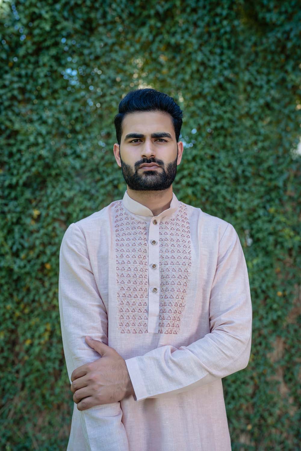 Najir - Rose Gold Kurta With Pant Set